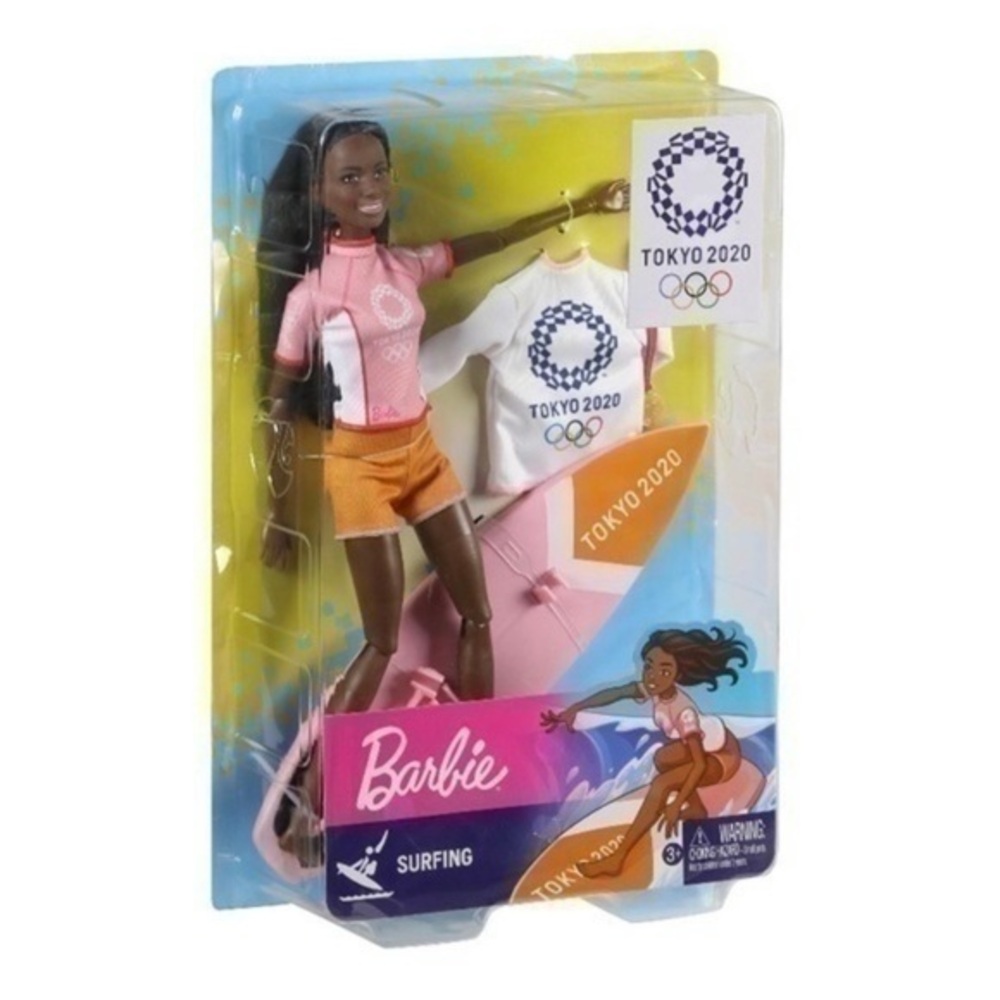 NIB. BARBIE Tokyo 2020 Olympic Surfer You Can Be Anything Doll